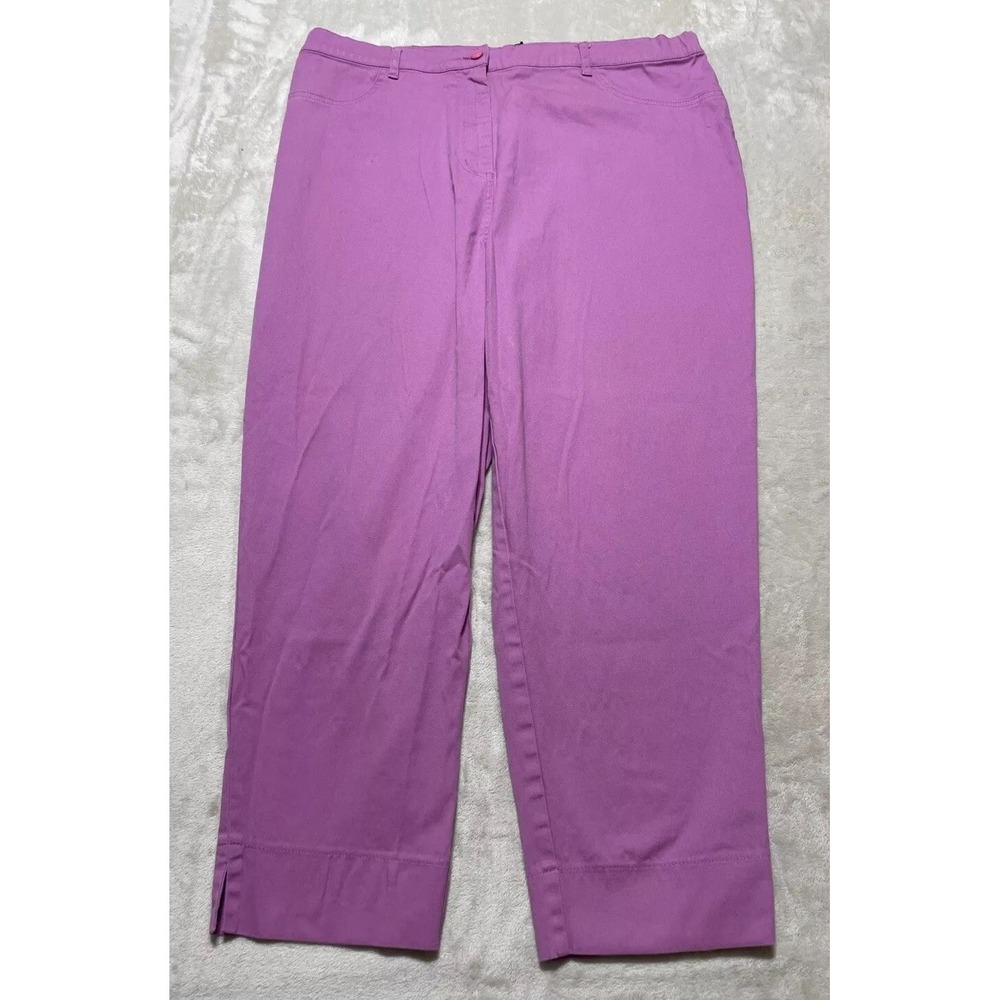 Wearable Art Bob Macke Pants Womens Size XL Pink Cropped Capri